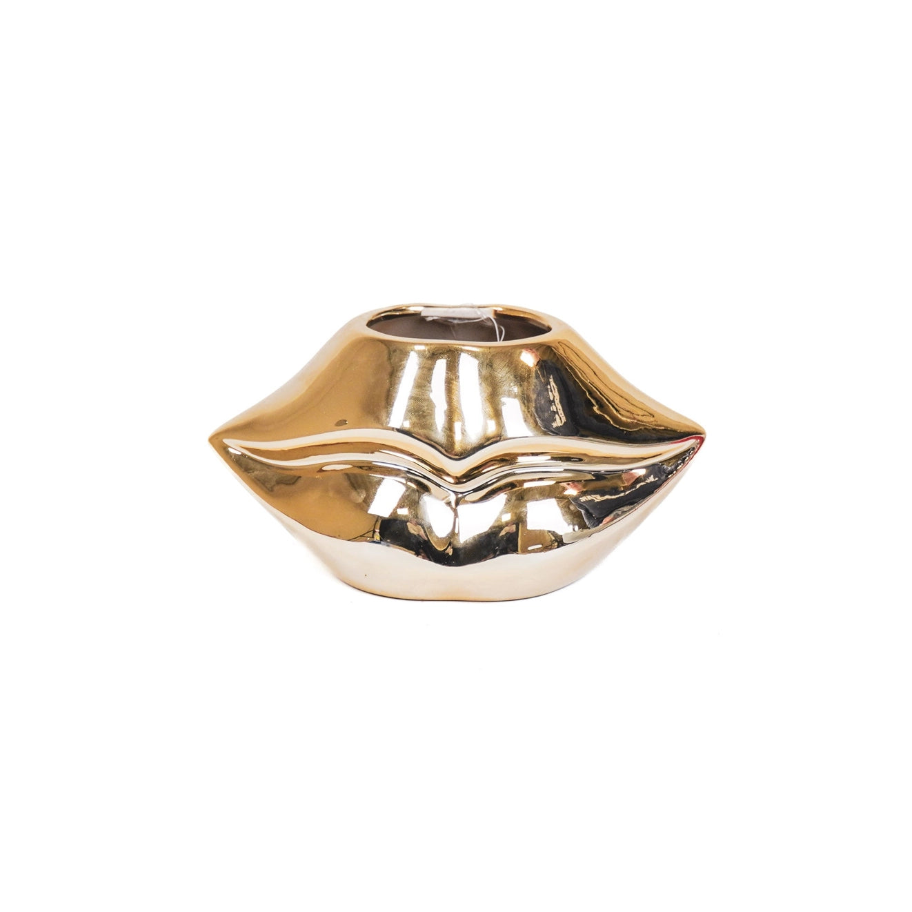 Gold Lip Pot - 21x19x11cm