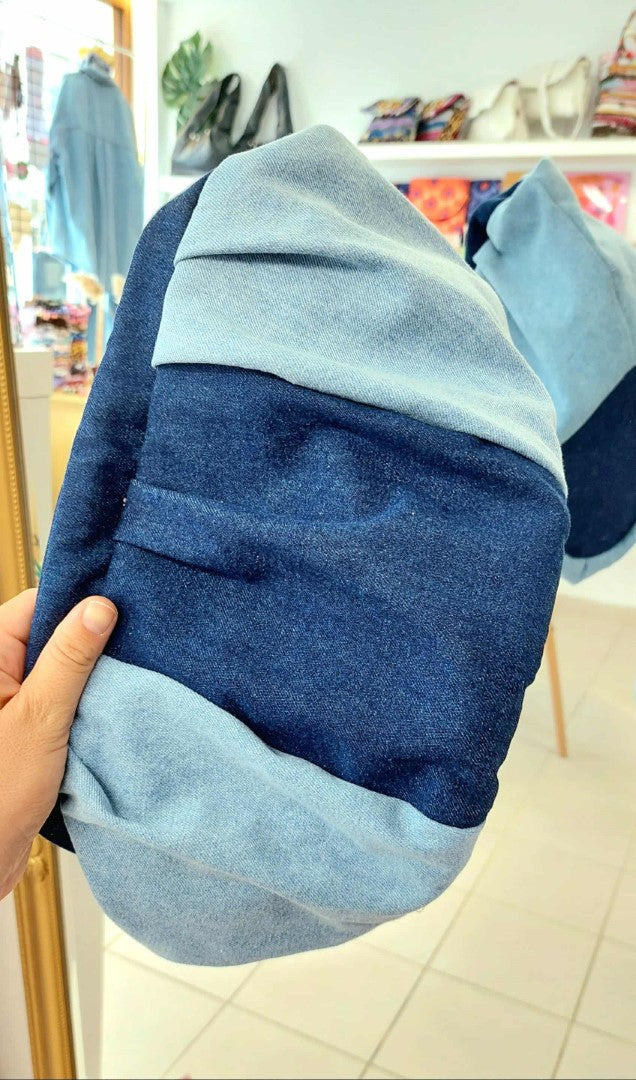 JEAN DUMPLING POUCH BAG - MEDIUM