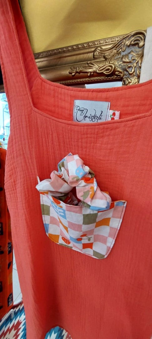PEACH SKATER DRESS