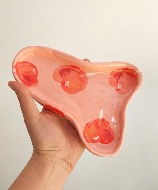 ΚΕΡΑΜΙΚO ΠΙΑΤΟ RED HEART JEWELLERY TRAY
