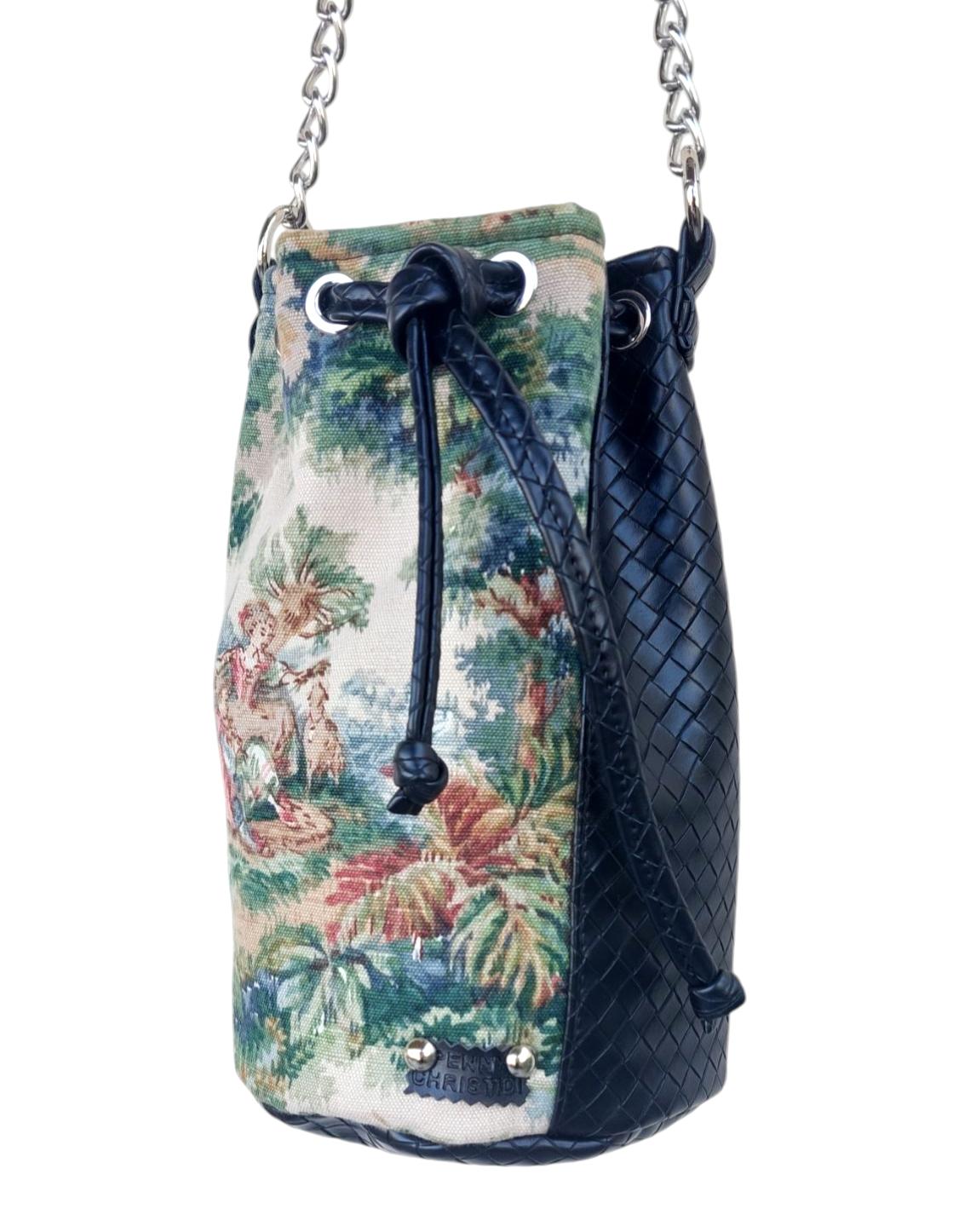 BAROQUE BUCKET BAG WITH CHAIN