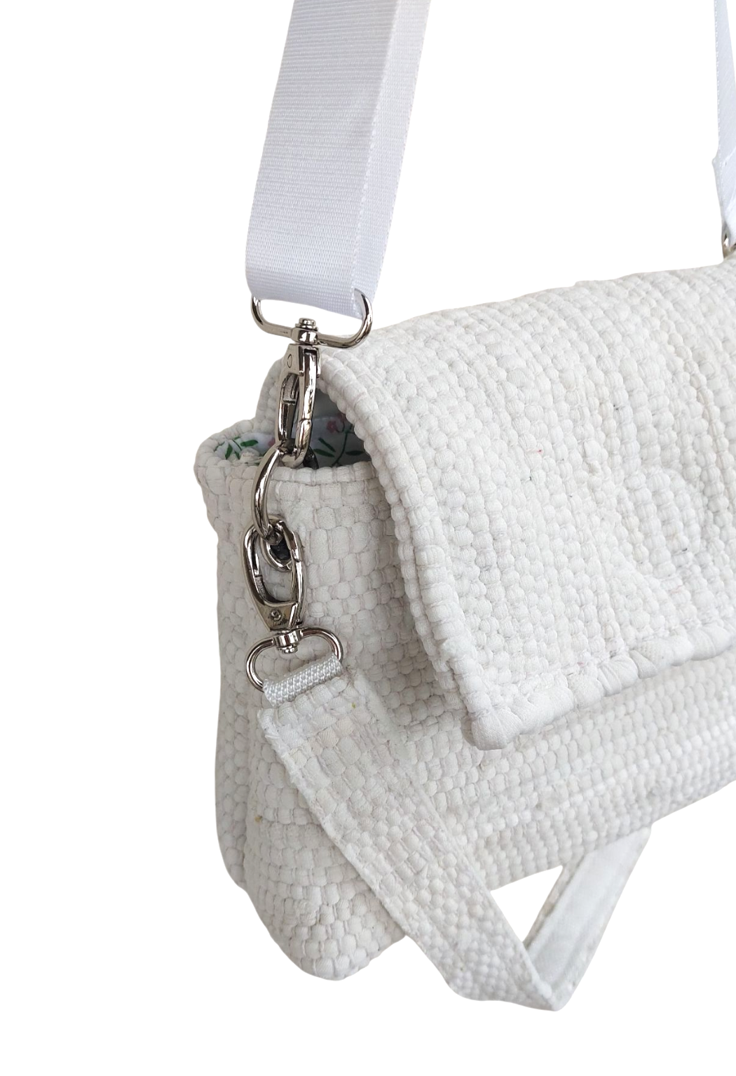 WHITE MALIBU HANDBAG new size