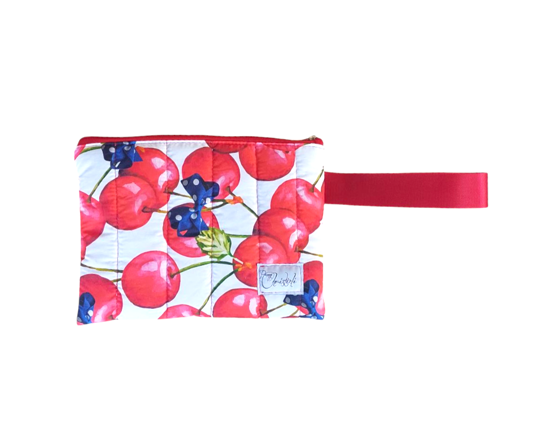 CHERRY ZIPPER POUCH