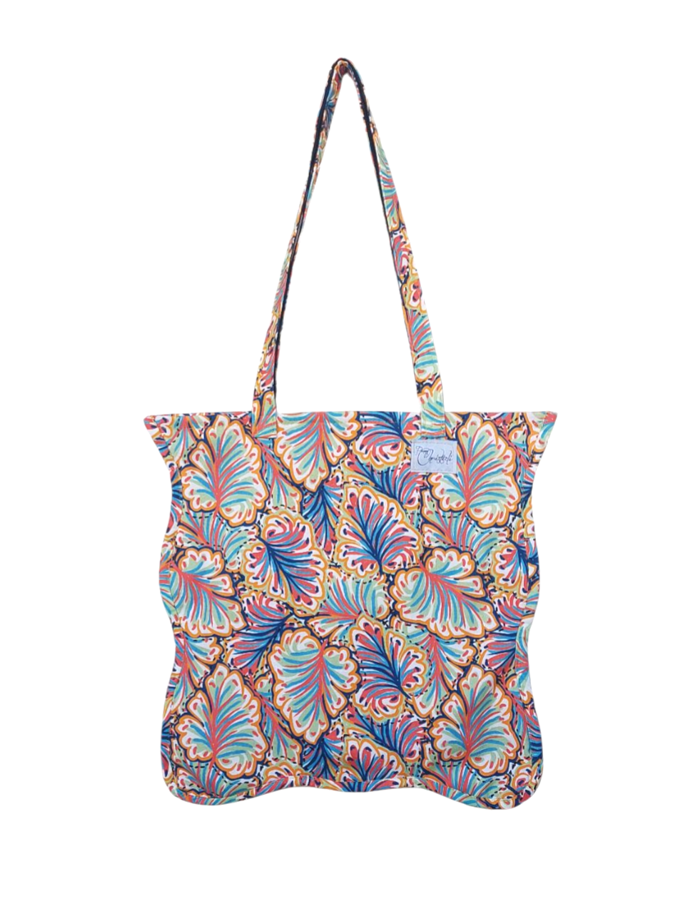 FLORAL BEACH BAG