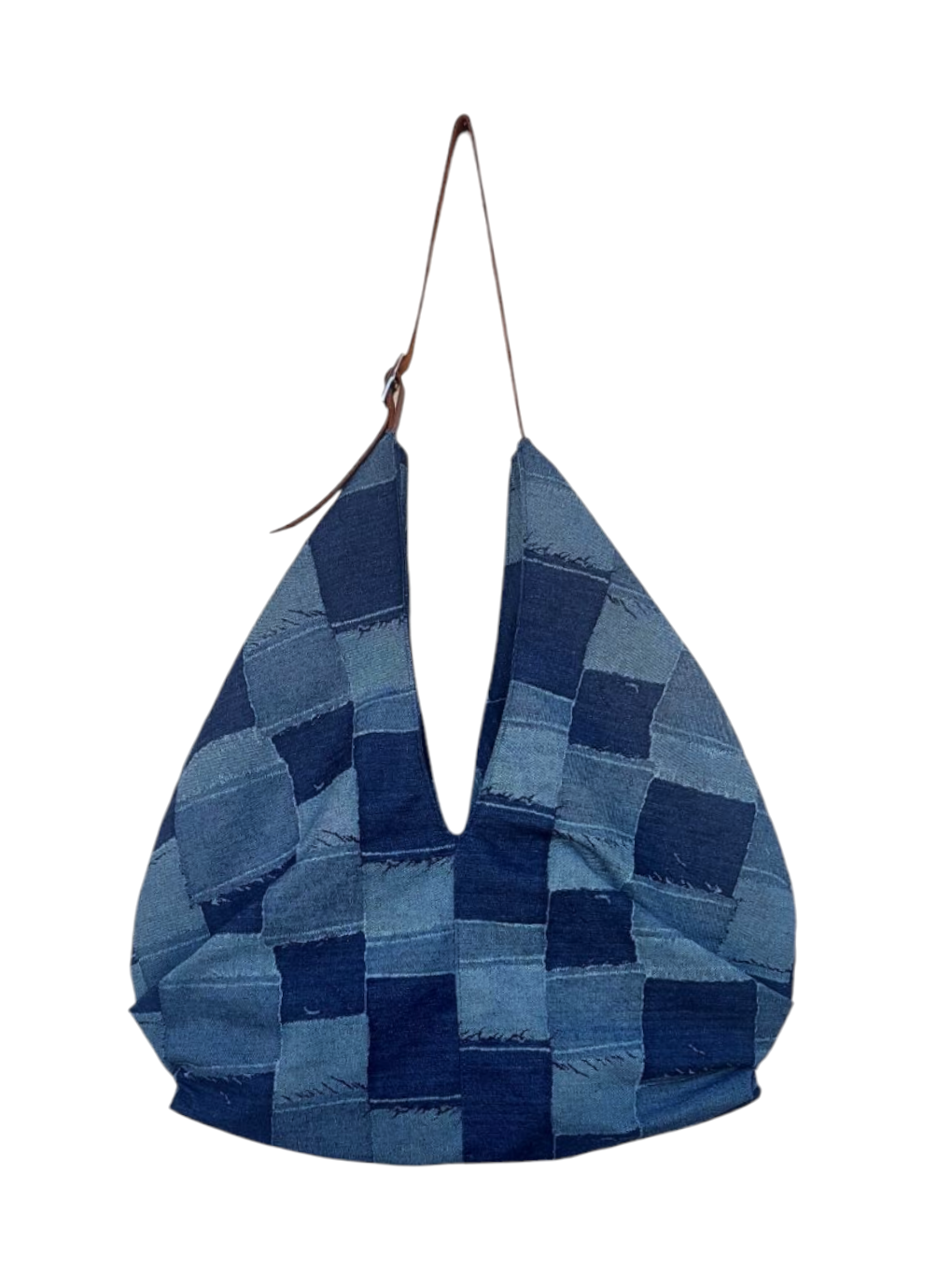 TOKYO JEANS SHOULDER BAG WITH LEATHER HANDLE