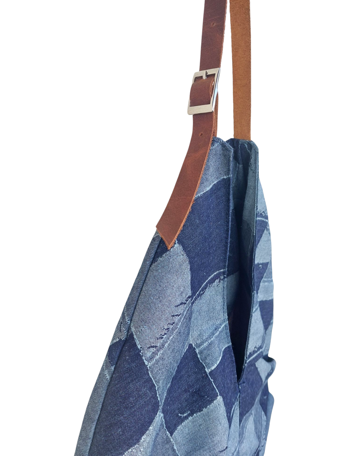 TOKYO JEANS SHOULDER BAG WITH LEATHER HANDLE