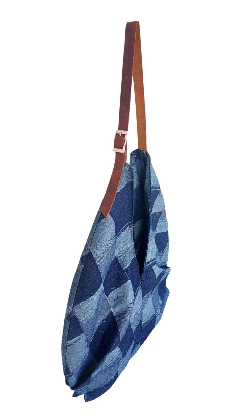 TOKYO JEANS SHOULDER BAG WITH LEATHER HANDLE