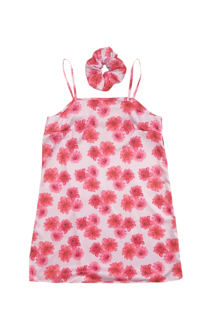 ROSES SATIN MINI DRESS
