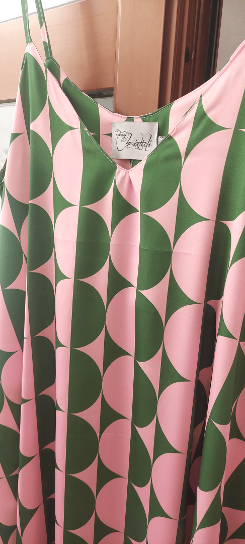 GREEN SATIN AIRY DRESS