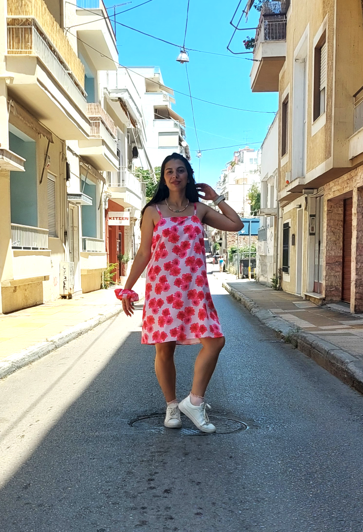 ROSES SATIN MINI DRESS