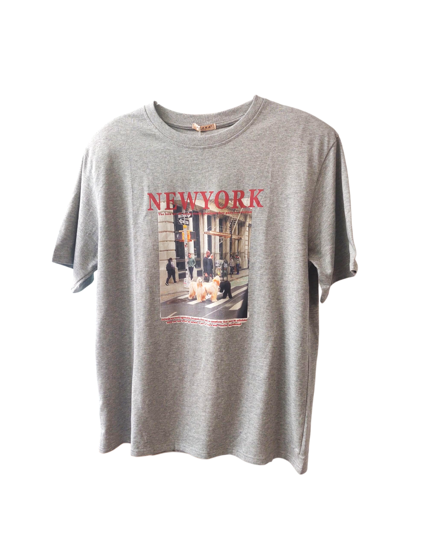 NEW YORK GREY T-SHIRT