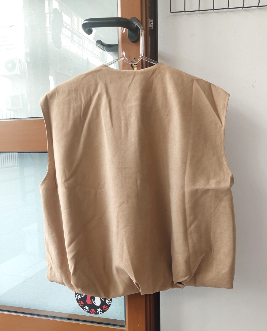 BEIGE CORD VEST