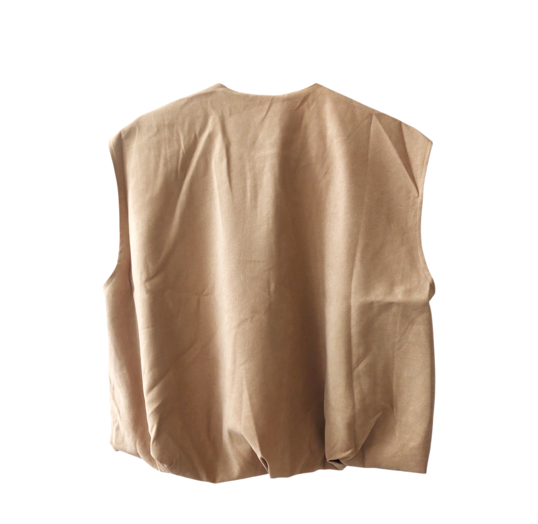 BEIGE CORD VEST