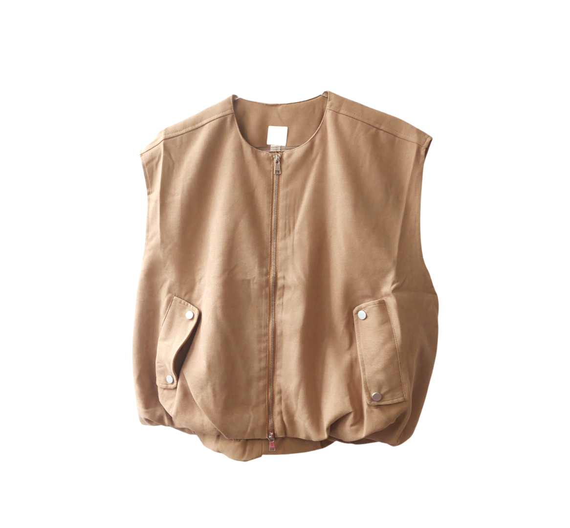 BEIGE CORD VEST