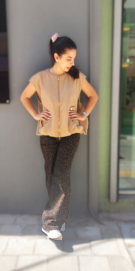 BEIGE CORD VEST