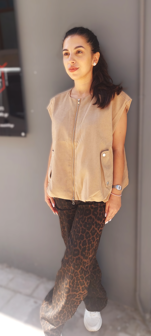 BEIGE CORD VEST