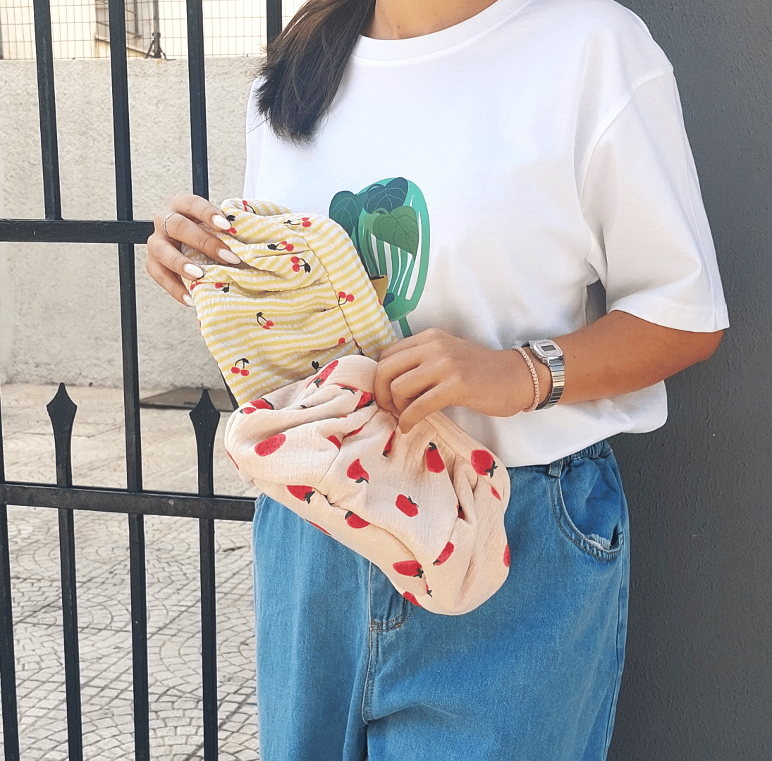 CHERRY- YELLOW DUMPLING POUCH BAG - MINI
