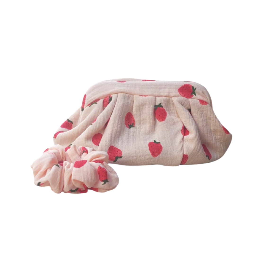 STRAWBERRY DUMPLING POUCH BAG - MINI
