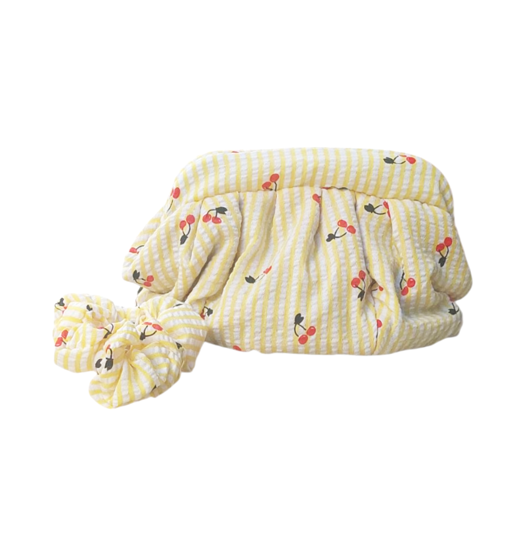 CHERRY- YELLOW DUMPLING POUCH BAG - MINI