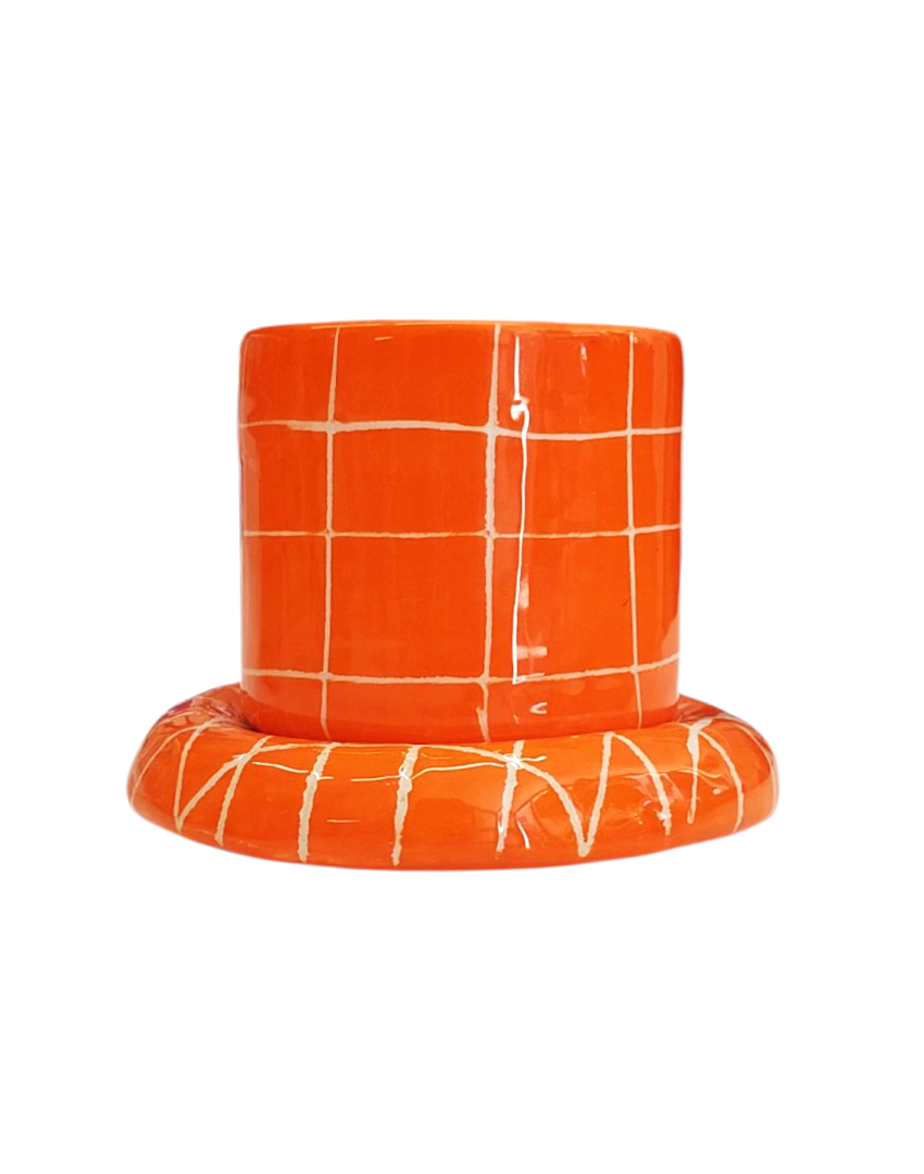 ΚΕΡΑΜΙΚΗ ΚΟΥΠΑ ESPRESSO ORANGE GRID