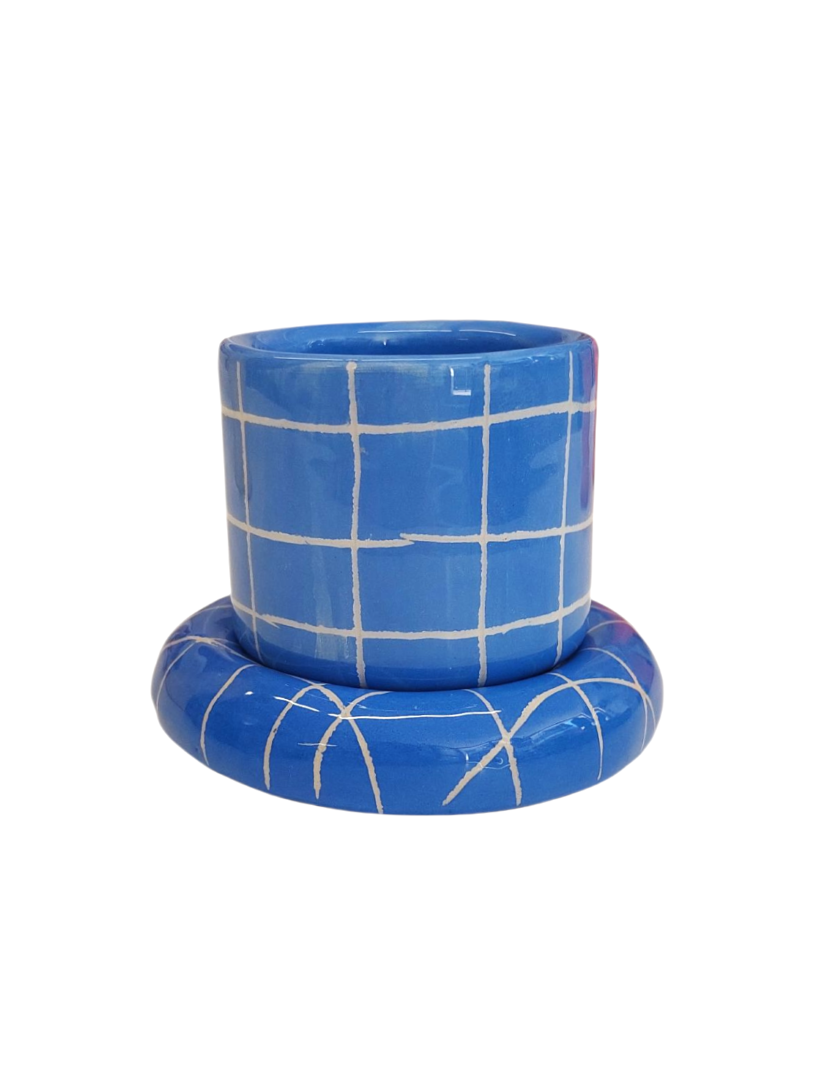 ΚΕΡΑΜΙΚΗ ΚΟΥΠΑ ESPRESSO BLUE GRID