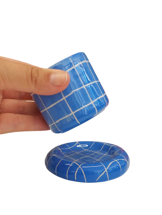 ΚΕΡΑΜΙΚΗ ΚΟΥΠΑ ESPRESSO BLUE GRID