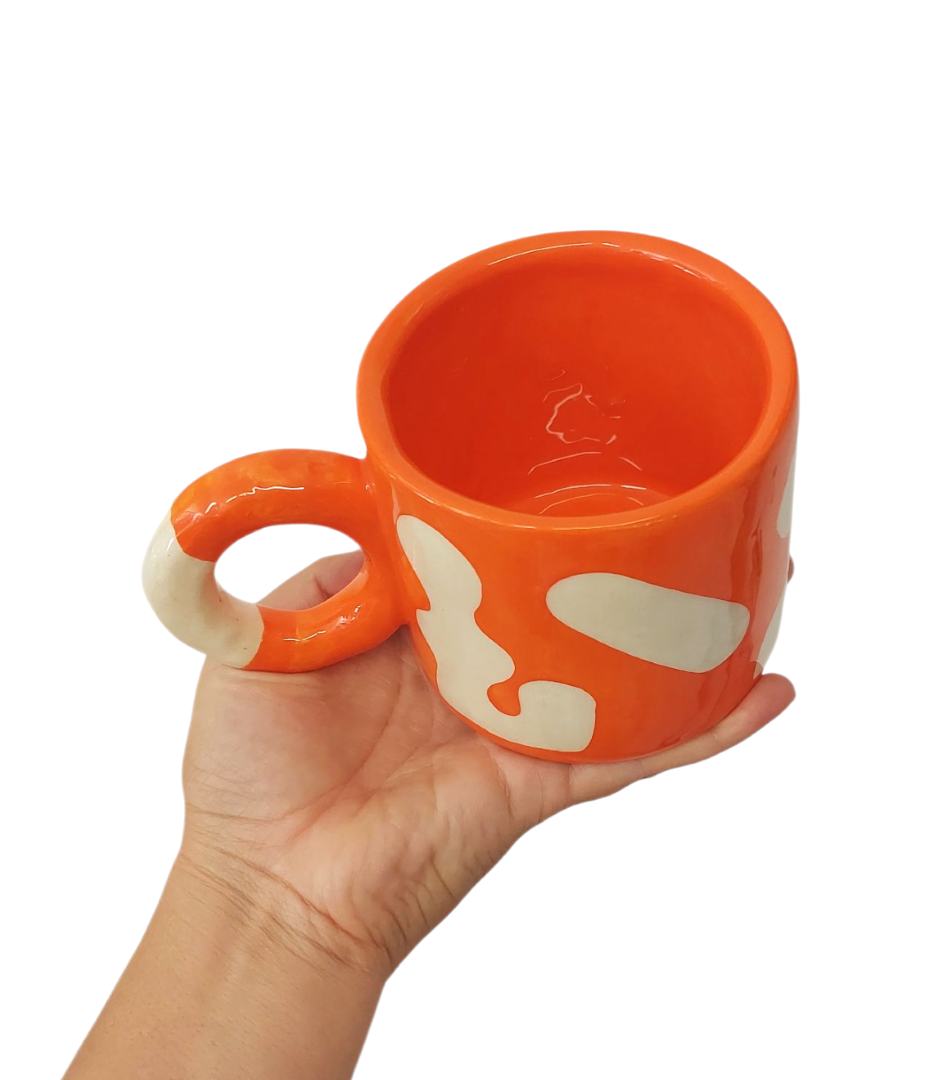 ΚΕΡΑΜΙΚΗ ΚΟΥΠΑ ORANGE BLOBS XL 425ml