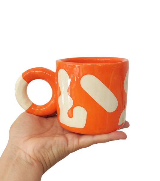 ΚΕΡΑΜΙΚΗ ΚΟΥΠΑ ORANGE BLOBS XL 425ml