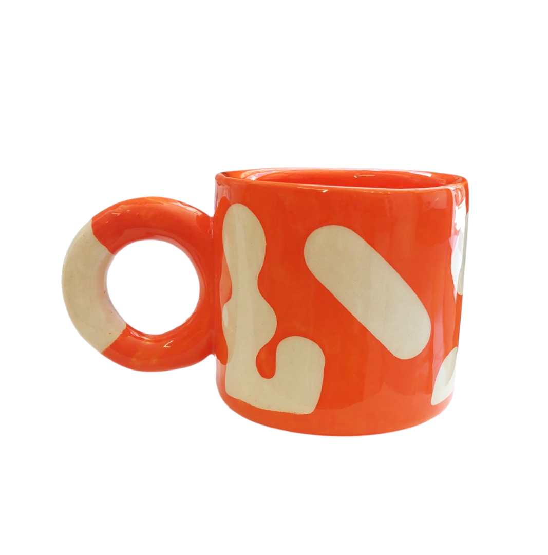 ΚΕΡΑΜΙΚΗ ΚΟΥΠΑ ORANGE BLOBS XL 425ml