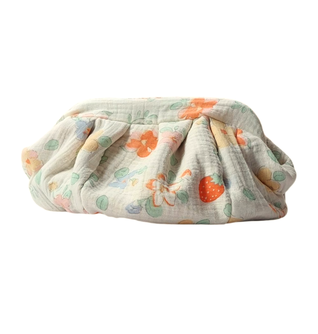 FLOWERS DUMPLING POUCH BAG - MINI