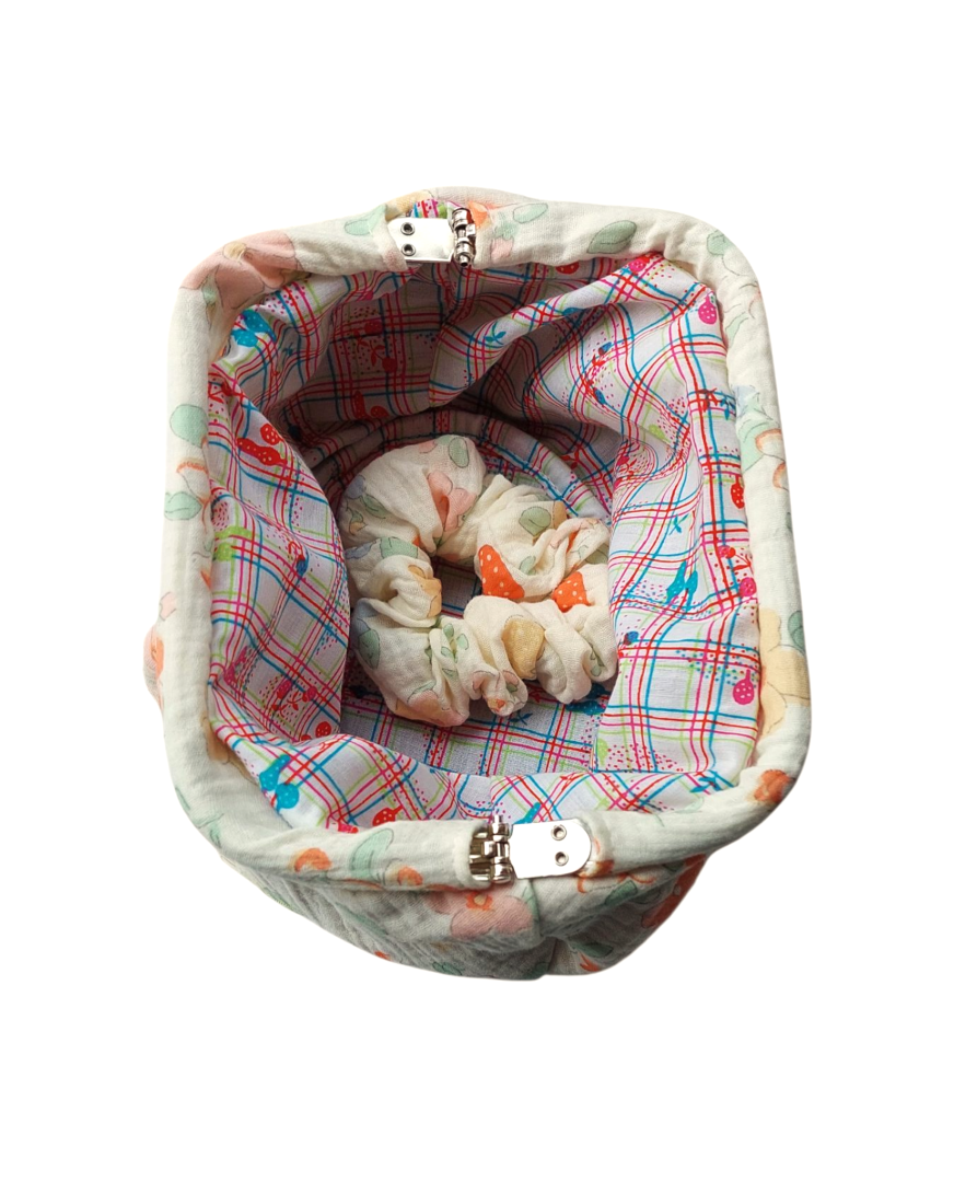 FLOWERS DUMPLING POUCH BAG - MINI