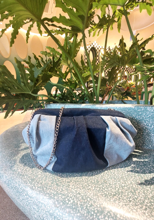 JEAN DUMPLING POUCH BAG - MEDIUM