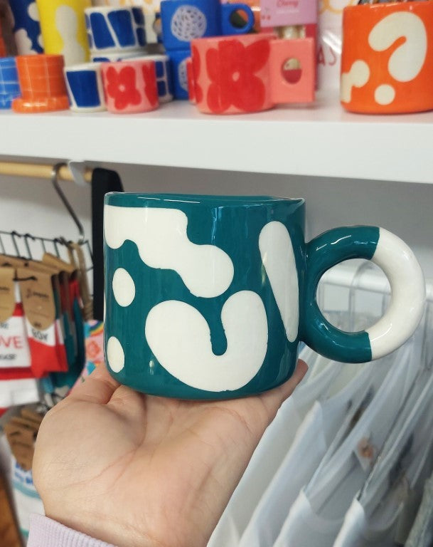 ΚΕΡΑΜΙΚΗ ΚΟΥΠΑ GREEN BLOBS XL 425ml