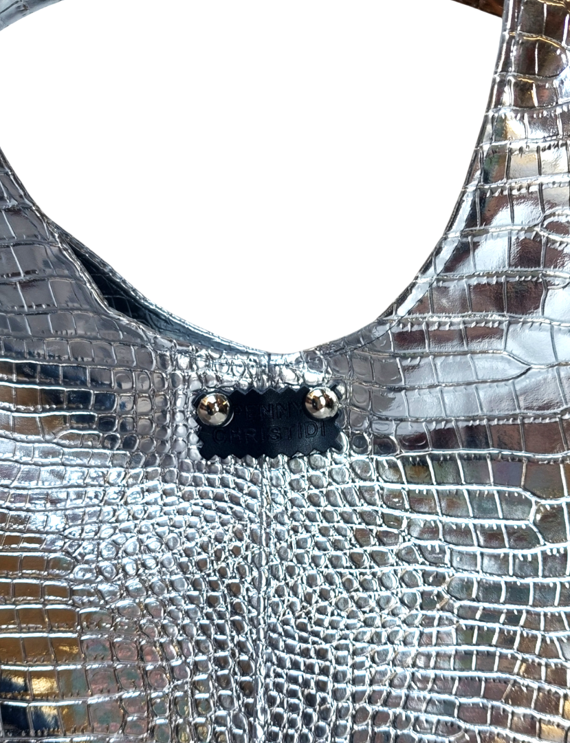 DISCO SILVER HANDBAG WITH CHAIN