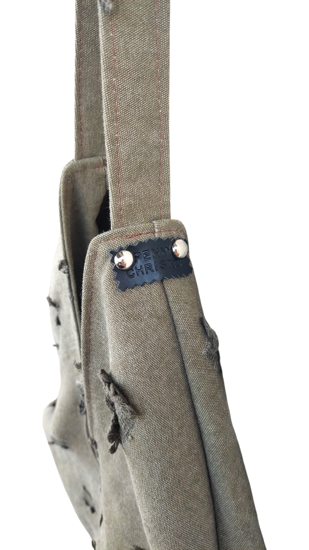 TOKYO GREEN RIPPED JEAN BAG