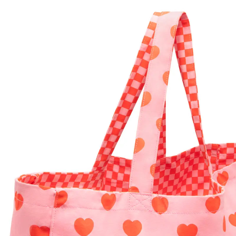 Le Grand Cotton Heart Tote Bag - Pink
