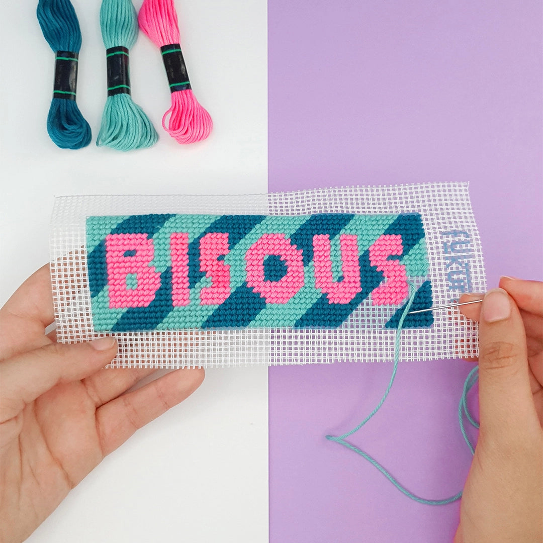 Needlepoint Kit - Bookmark - Bisous