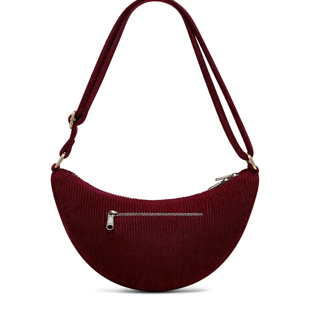 Andrea Burgundy Velvet Crossbody Bag