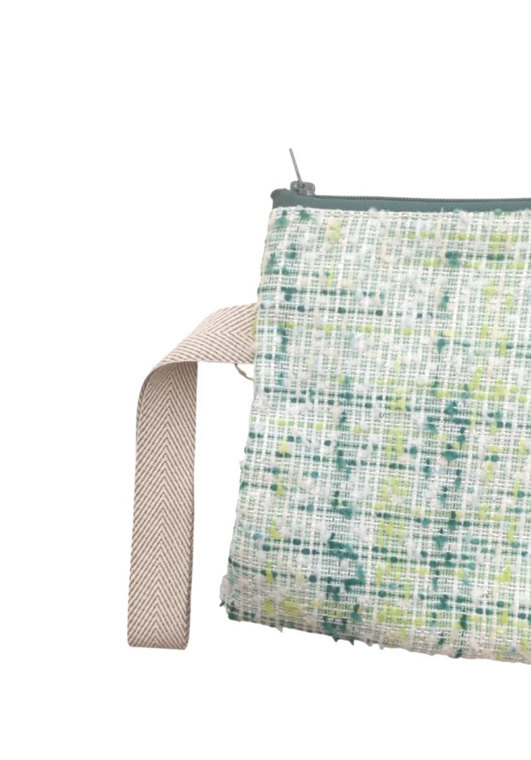 GREEN COCO ZIPPER POUCH