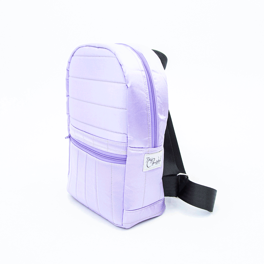 PURPLE ROSE PUFFER BACKPACK