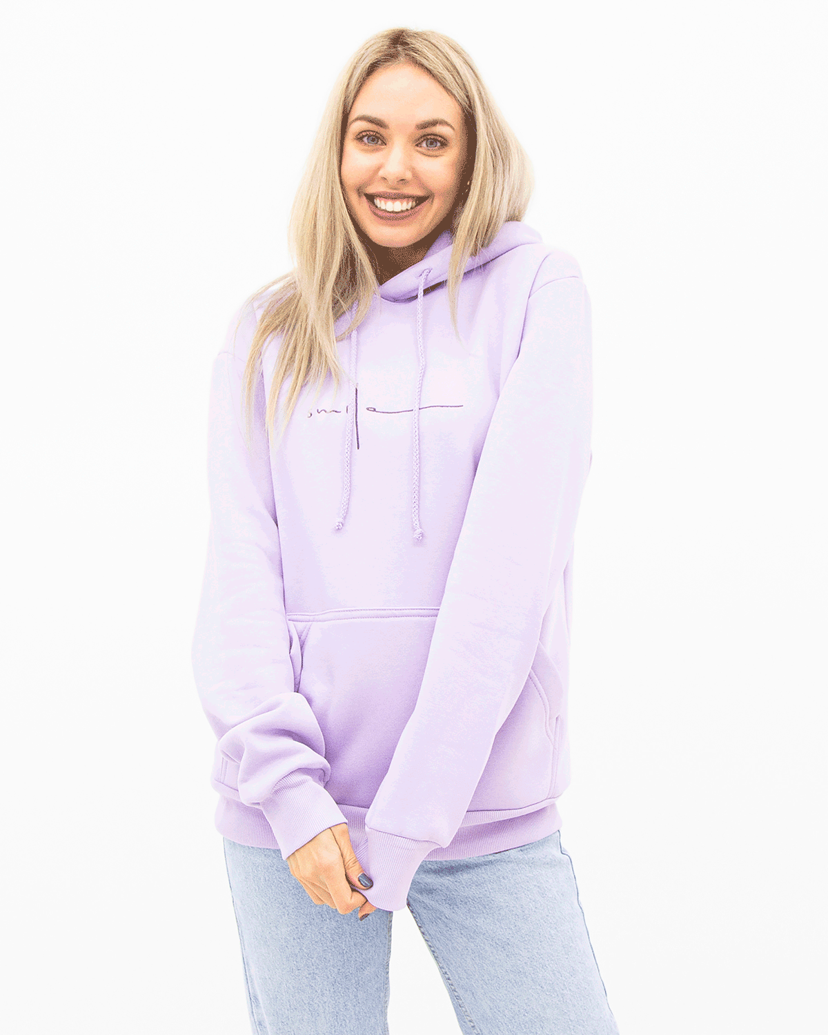 SMILE PETUNIA LILAC HOODIE