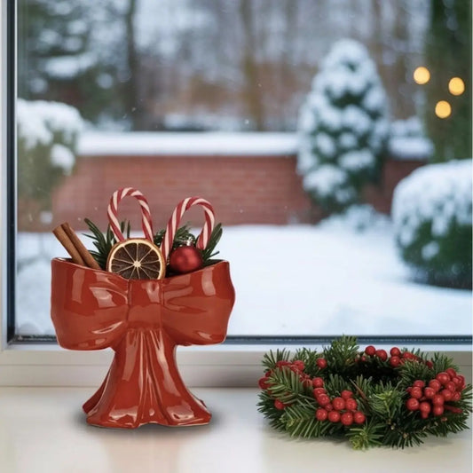 Bow Ceramic Vase 18x15x13cm