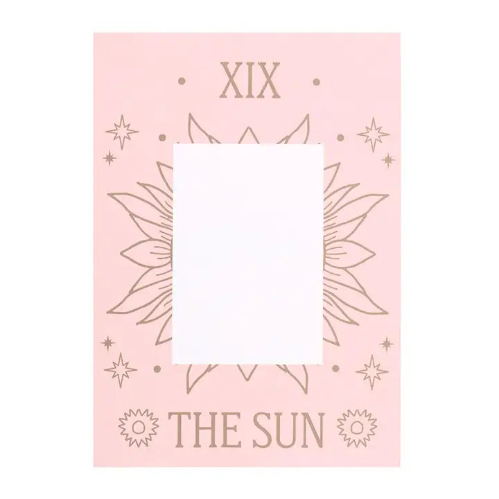 The Sun Vintage Tarot Card Necklace On Greeting Card