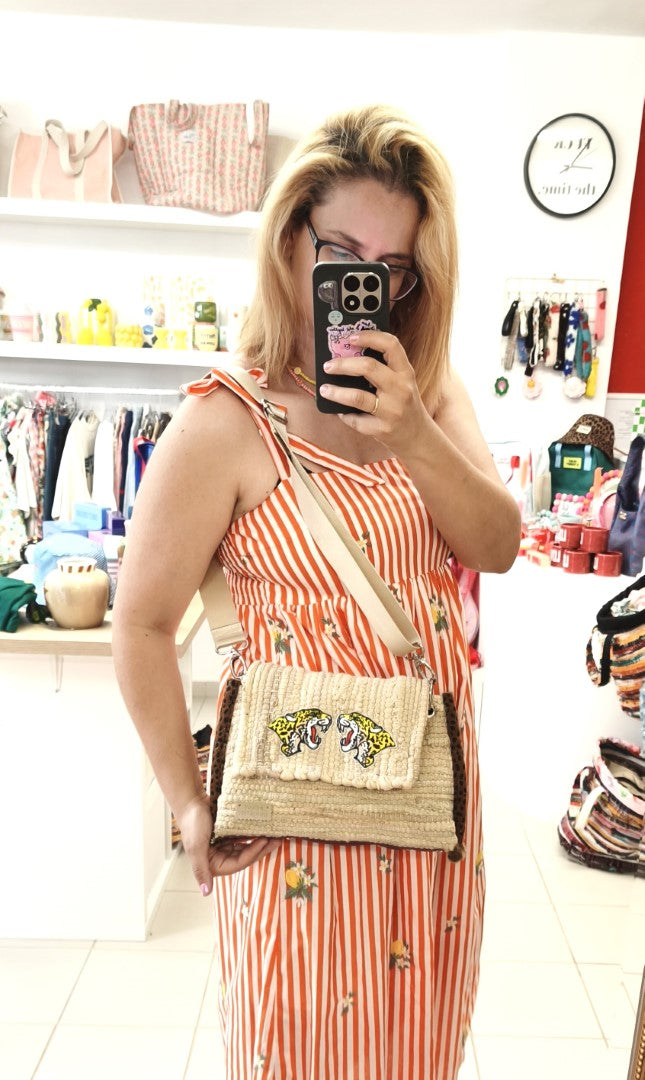 TIGERS BEIGE MALIBU HANDBAG