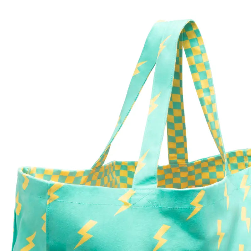 Le Grand Cotton Lightning Tote - Blue