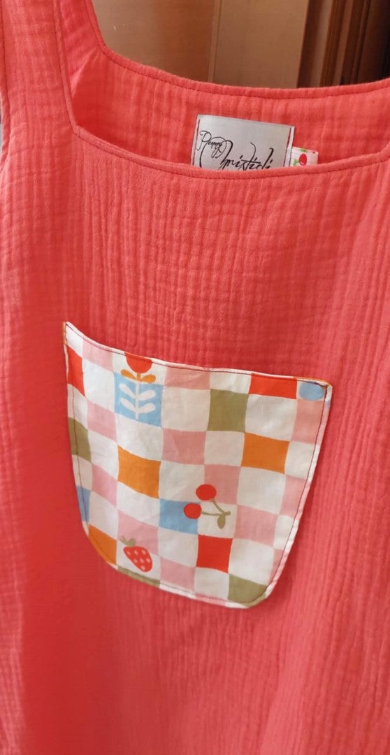 PEACH SKATER DRESS