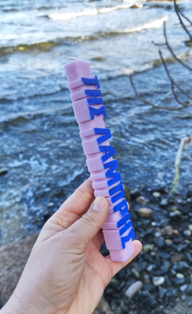 Αρωματική λαμπάδα "της Λαμπρής" Δίχρωμη-Πασχαλιά