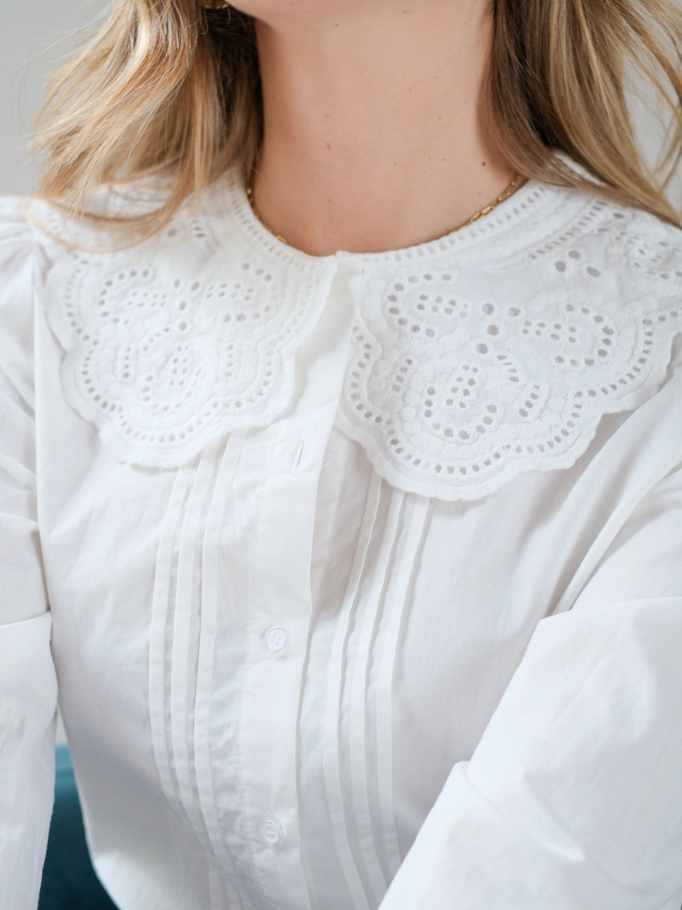 Embroidered Collar Shirt