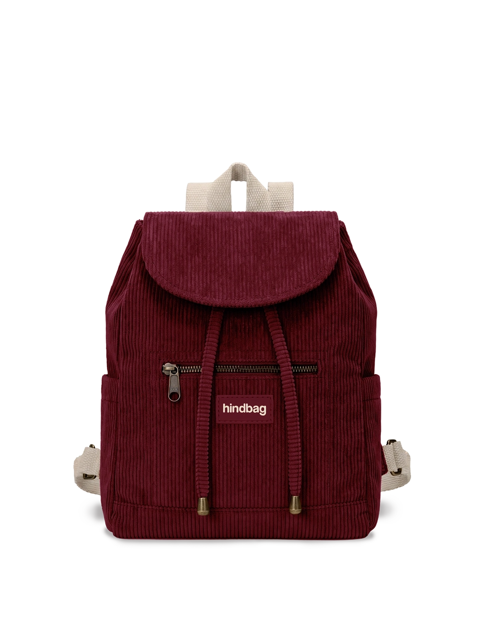 Mini Eliot Velvet Backpack in Burgundy