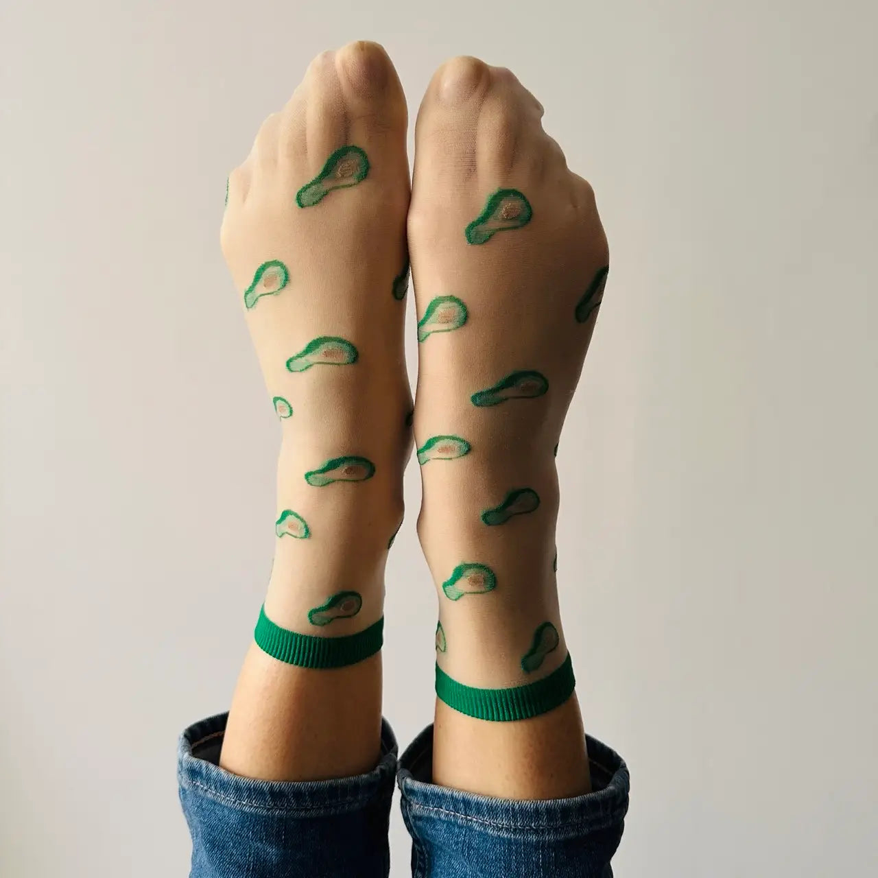 Avocados Transparent Sock